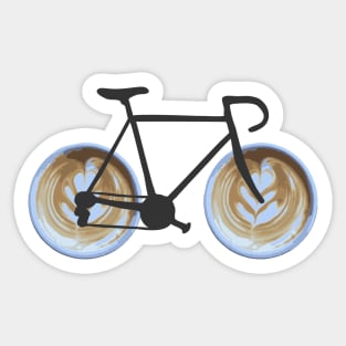I Bike a Latte Sticker
